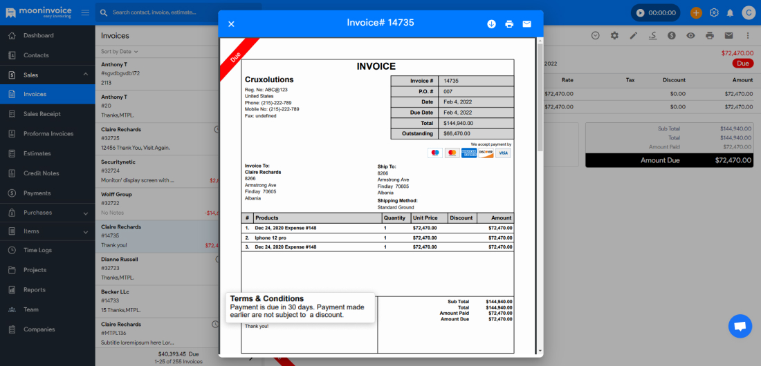 Payment Term Example