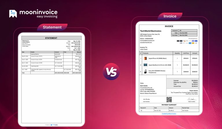 Statement vs invoice: What is the difference between them?
