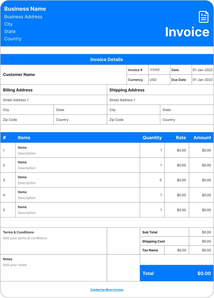 invoice template