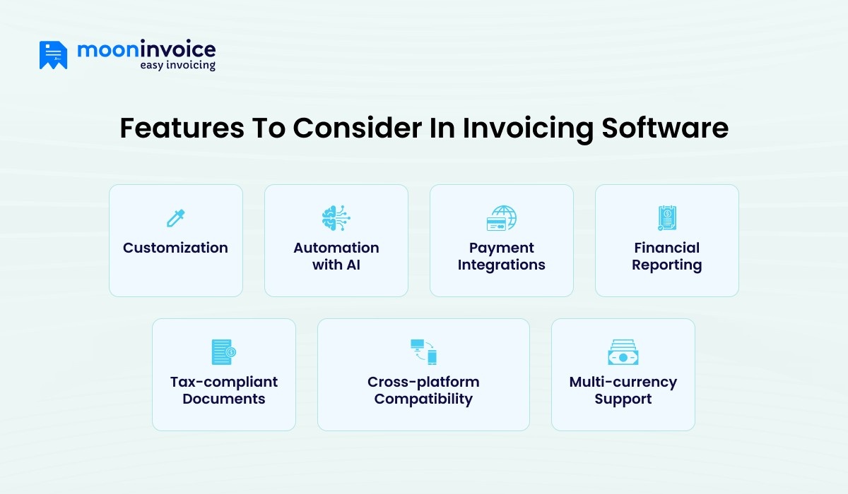 features to consider in invoicing software
