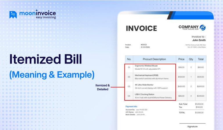 Itemized Bill Meaning Explained (With Example)